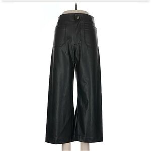 Anthropologie Black Faux Leather Pants